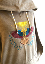 Load image into Gallery viewer, Eagle and Sun Embroidered Grey Hoodie
